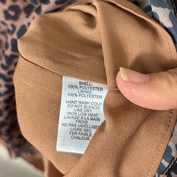 Lulus Rock It Out Brown and Black Leopard Print Babydoll Dress size Medium - Picture 7 of 13